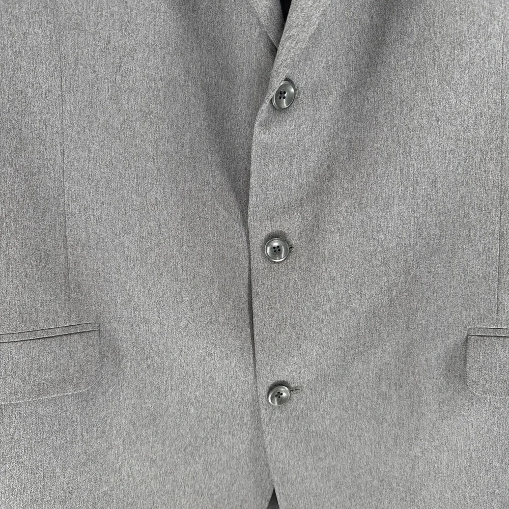 J Ferrar 46L Gray Sport Coat Blazer‎ Jacket Solid 3B Polyester